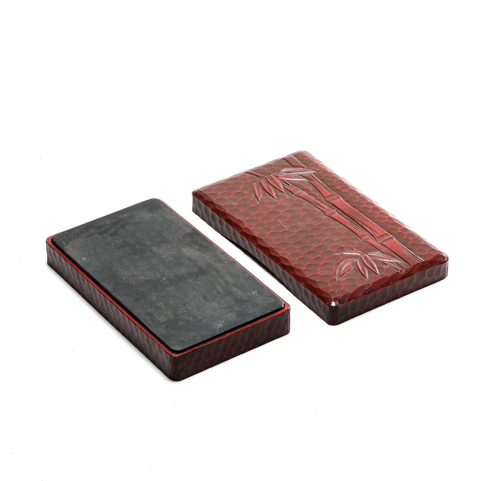 A Republic-era inkstone with inscription by Luo Zhenyu, formerly in the collection of Furuya: L:25.5cm W:14cm