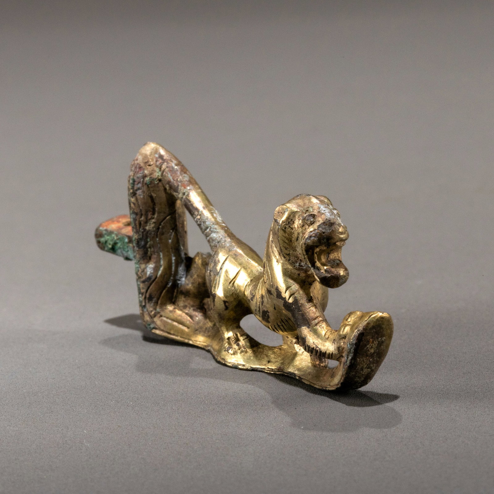 Han Dynasty Gilt Bronze Tiger-Shaped Ornament (1 of 10)