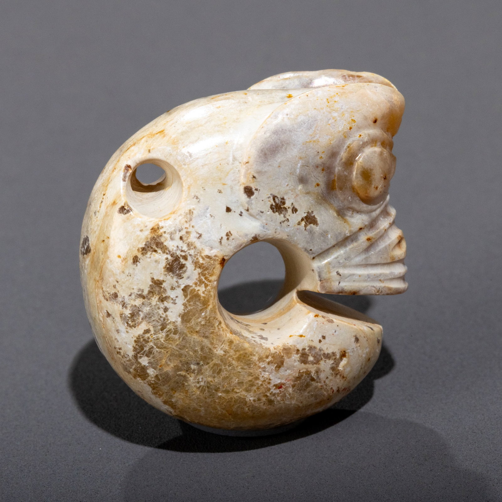 Jade Pig Dragon from the Cultural Period: H: 3cm W: 2.5cm