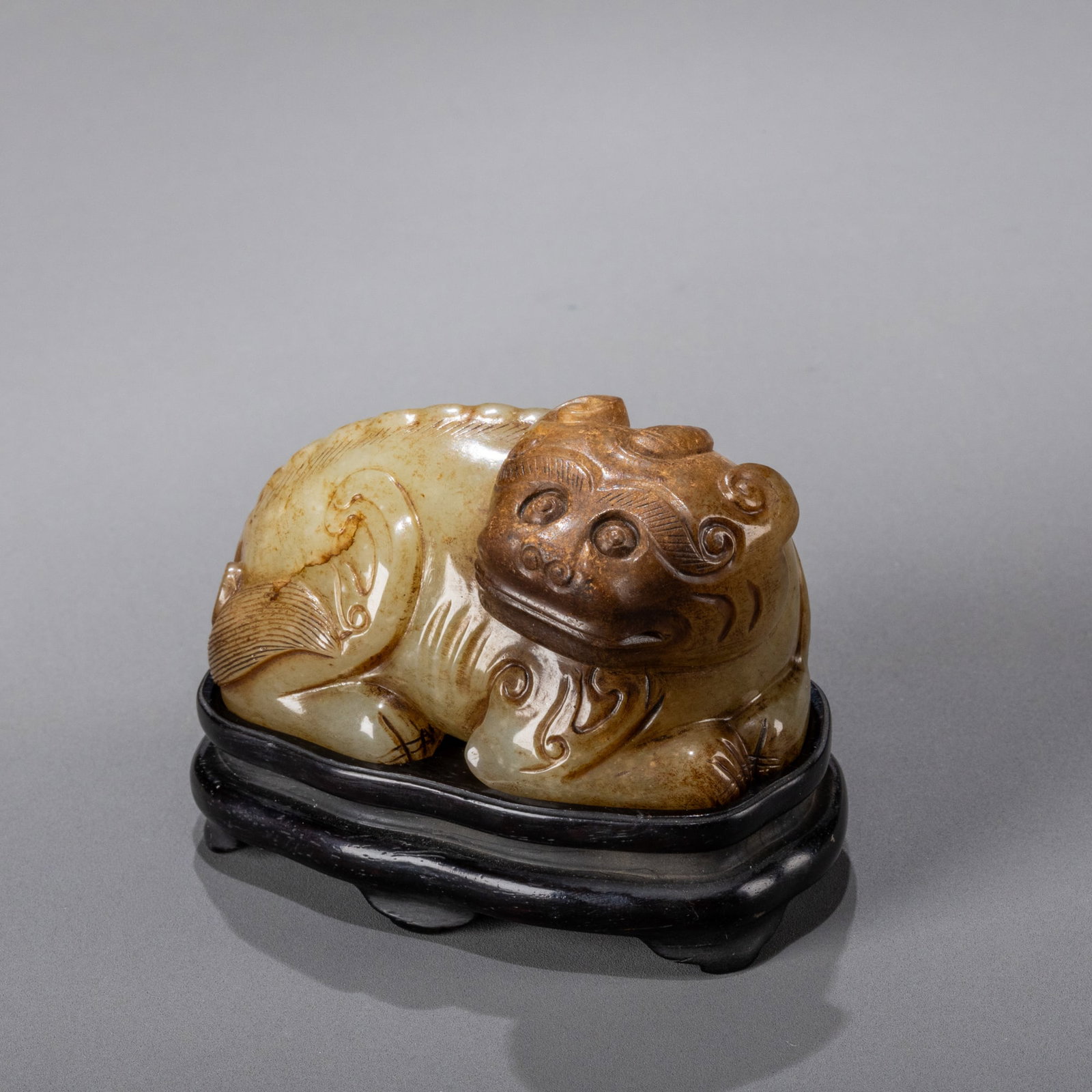Jade Pixiu: W: 6.5cm H: 3cm