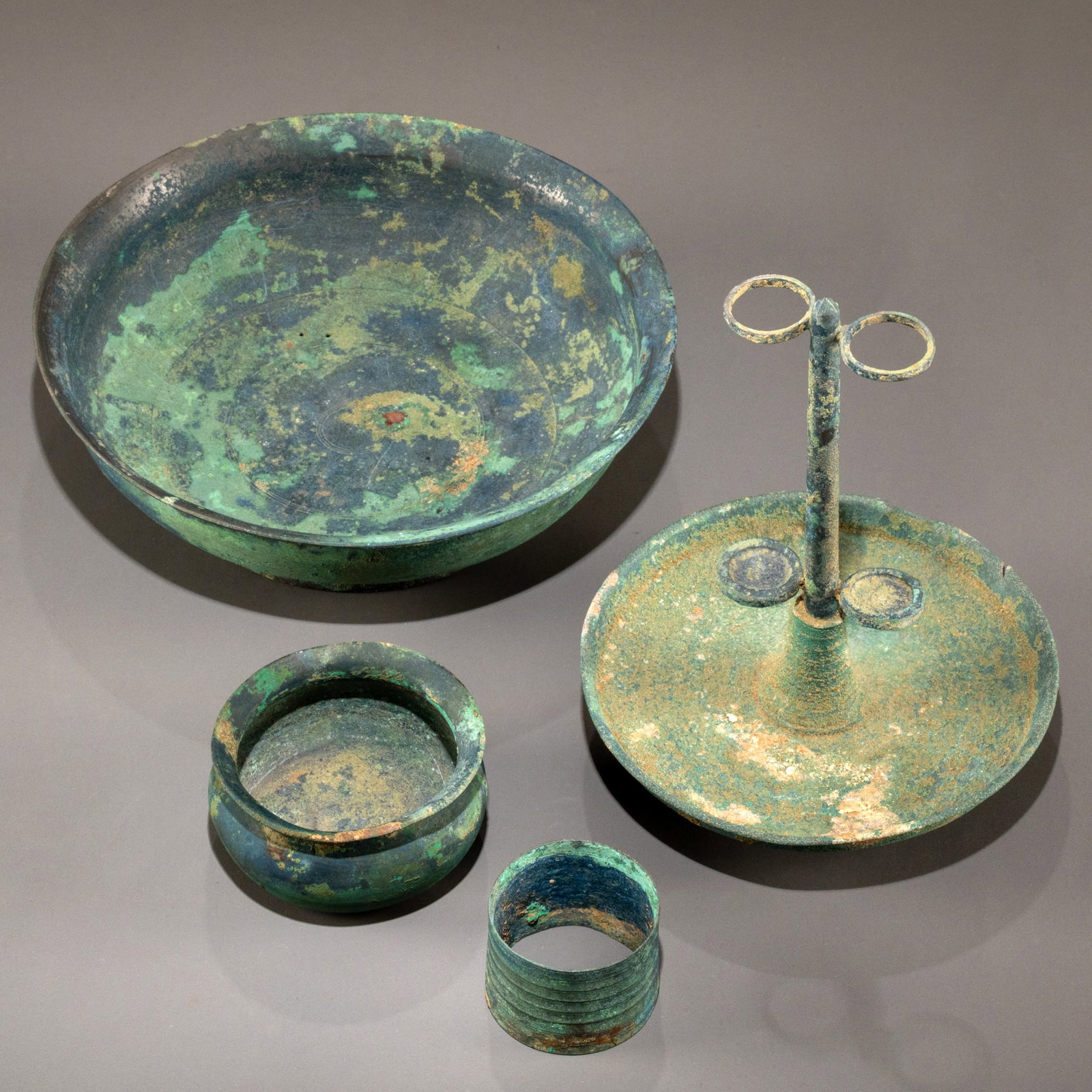 Four points including Han bronze lamps: Different sizes x4