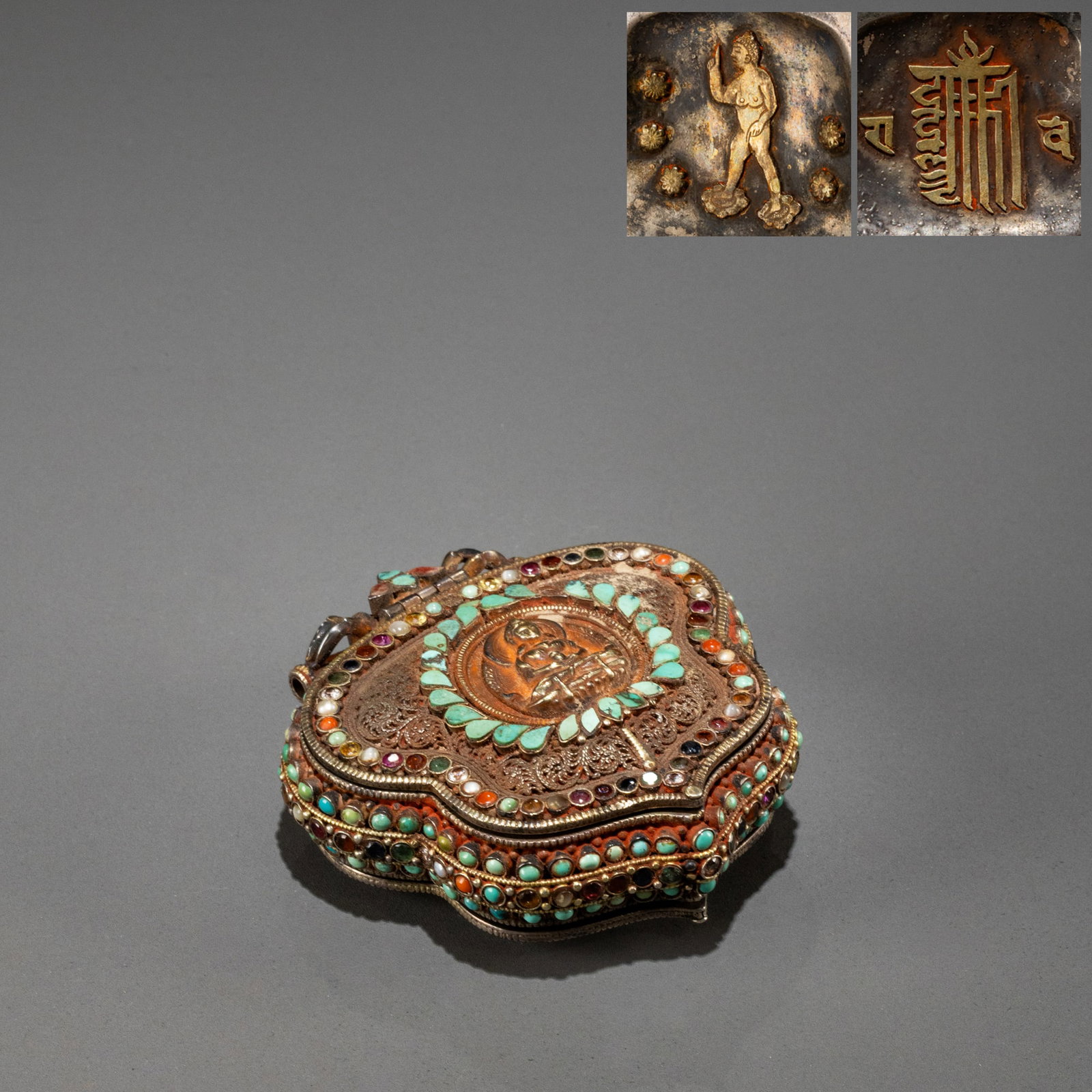 Nepalese gem-inlaid gau box (1 of 10)