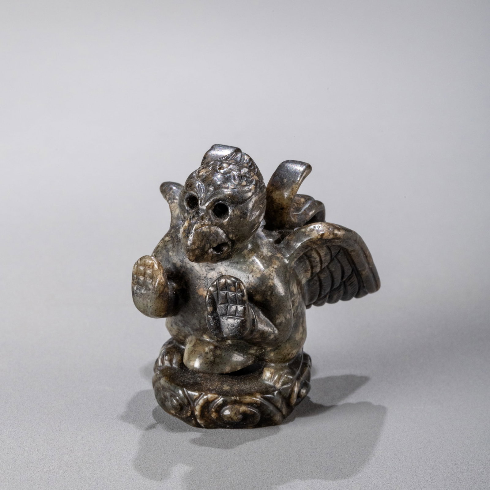 Jade Carved Garuda Incense Burner Top: H:4cm W:4cm
