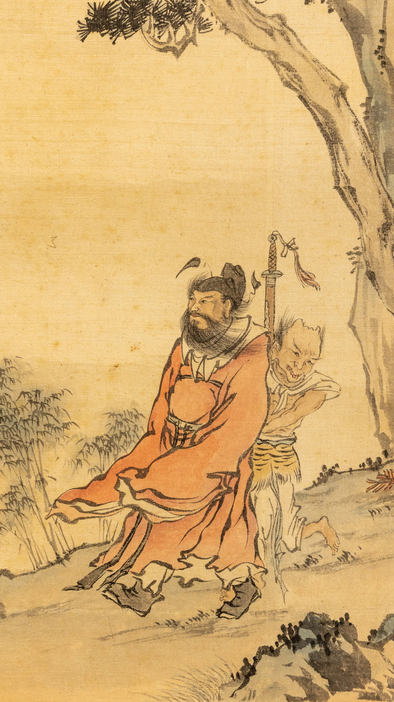 Pu Ru patrols the mountain with his sword: L: 56cm W: 28cm