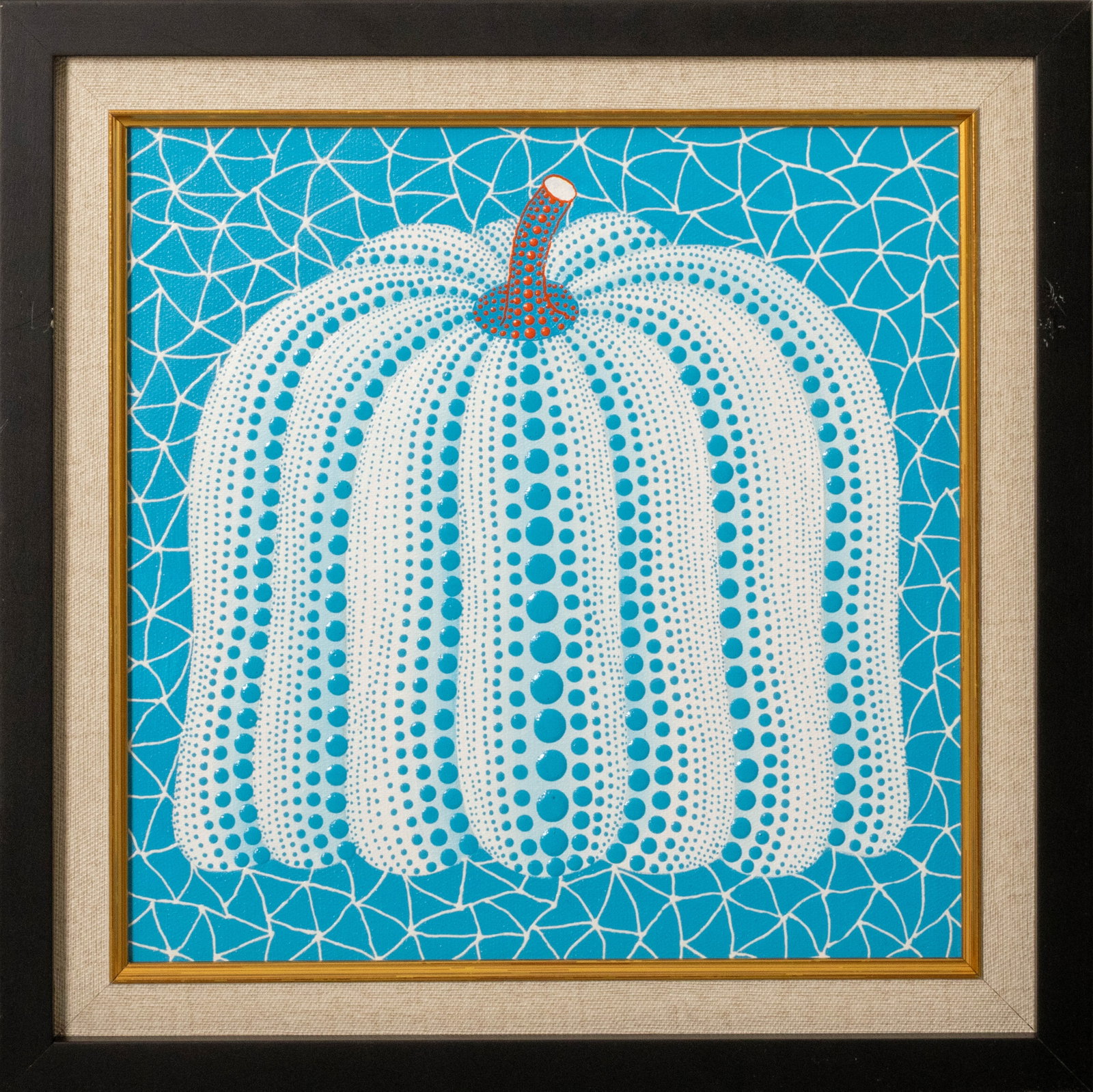 Yayoi Kusama's 1992 oil painting "Pumpkin": L:30cm W:30cm