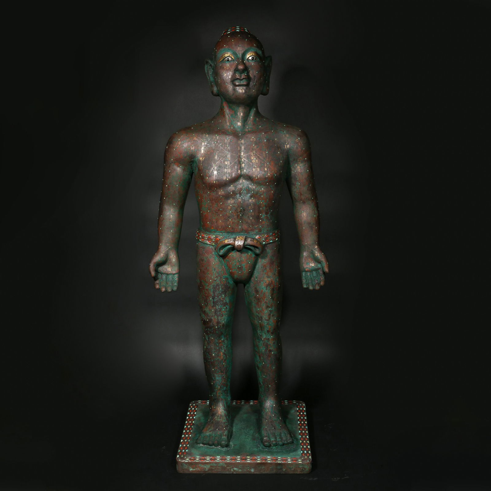 Bronze Dropout Silver Acupuncture Man in Han Dynasty (1 of 15)