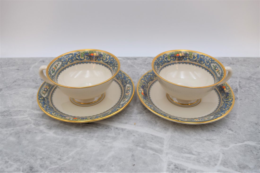 4 Piece Set, Lenox Autumn Collection Teacups & Saucers (1 of 20)