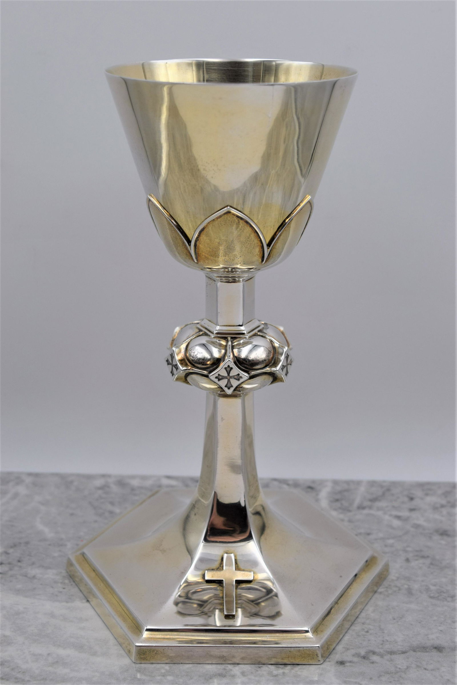 All Sterling Silver Chalice Made by W. J. Feeley Co. (1 of 12)