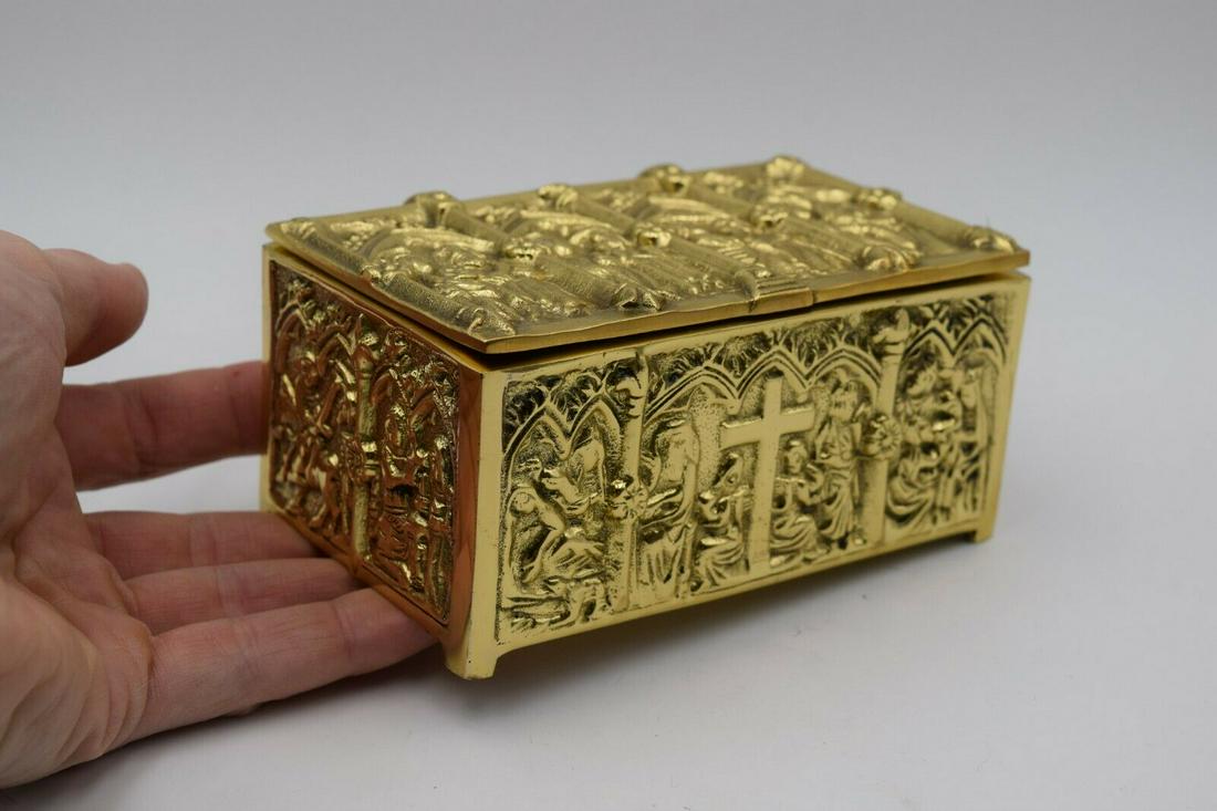Brass Tabernacle Key Box, Reliquary Relic Box (1 of 12)