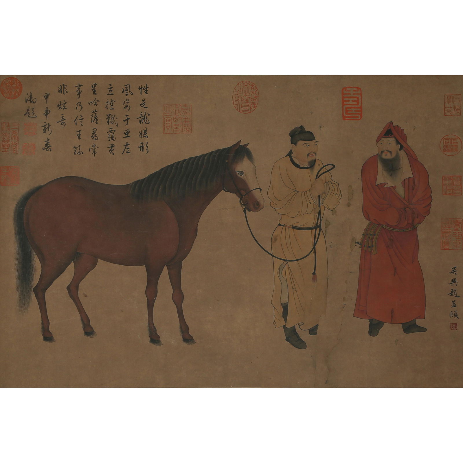 Zhao Mengfu, ã€Šthe figure of the horseã€‹: L.58 cm.W.38 cm.