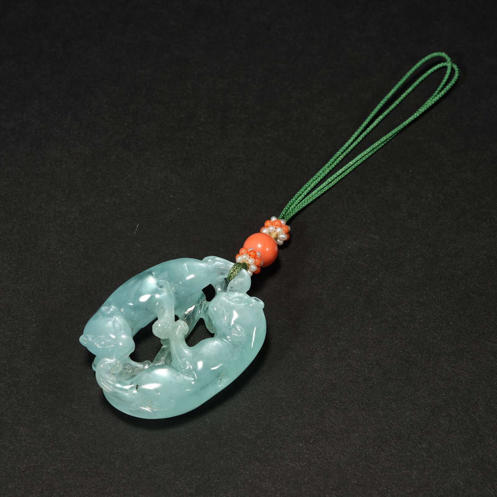 Qing Dynasty, Gem, Double Beast (1 of 4)