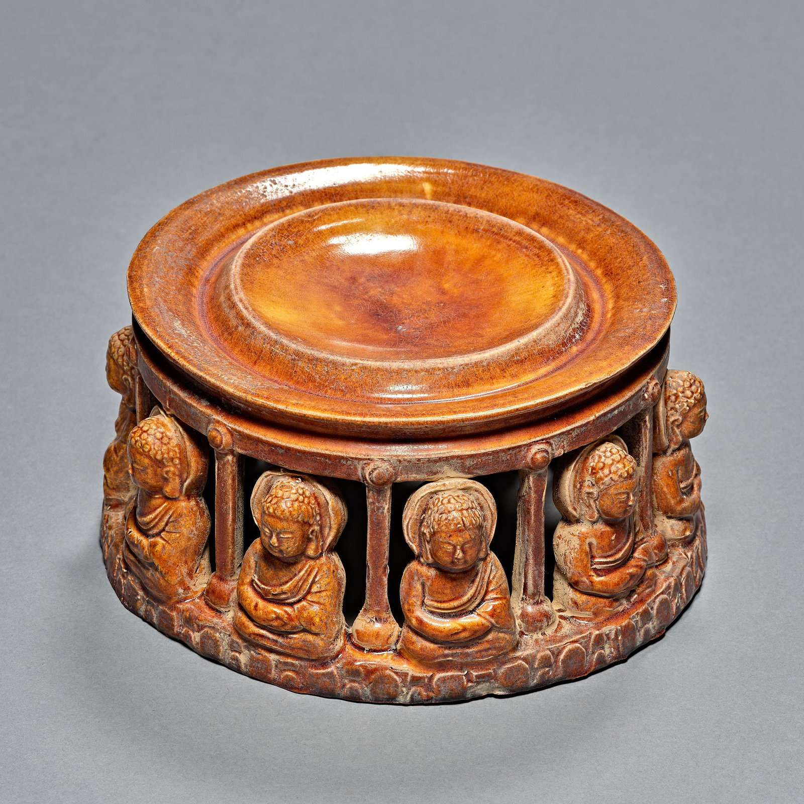 Liao Dynasty,Buddha statue decoration, Liao Tri-color, Porcelain (1 of 6)