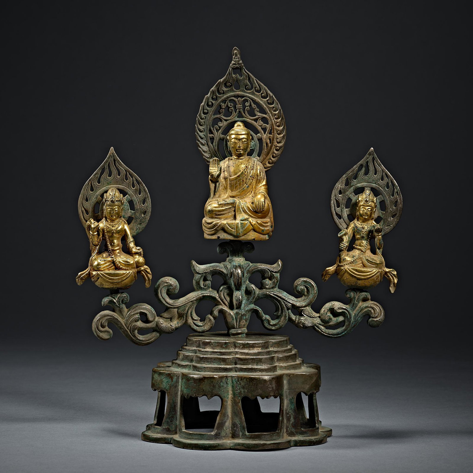 Tang Dynasty ï¼Œ  Gilt Silver, Buddha Statue (1 of 8)