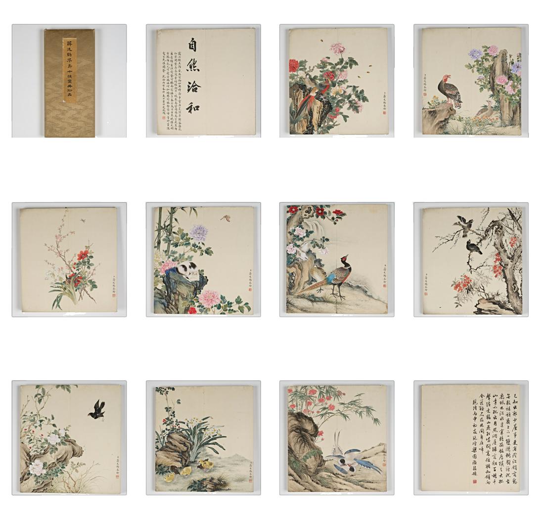 Qing Dynasty, JIANG TING XI, Birds and  Flowers (1 of 14)
