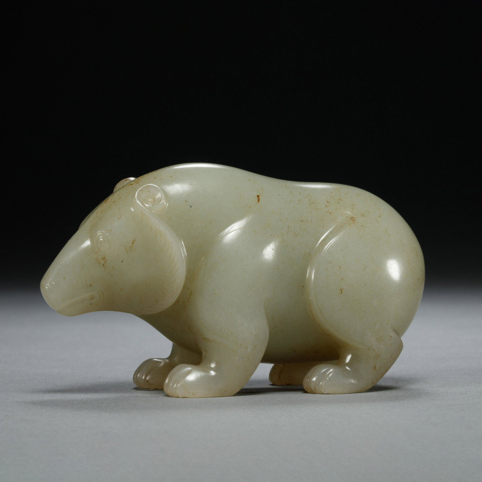 Han Dynasty,Hetian Jade, White Jade Bear (1 of 12)