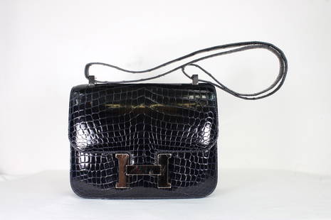 Hermes Constance 24 Blue Marine Alligator Mississippi PHW: null