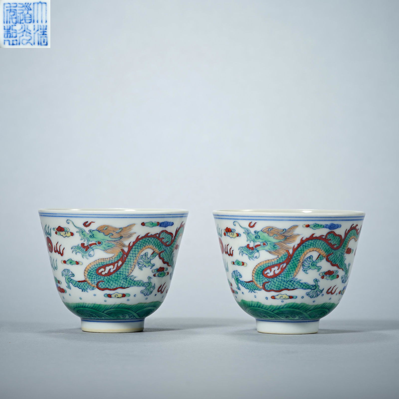 China Qing Daoguang Doucai Dragon Cup (1 of 8)