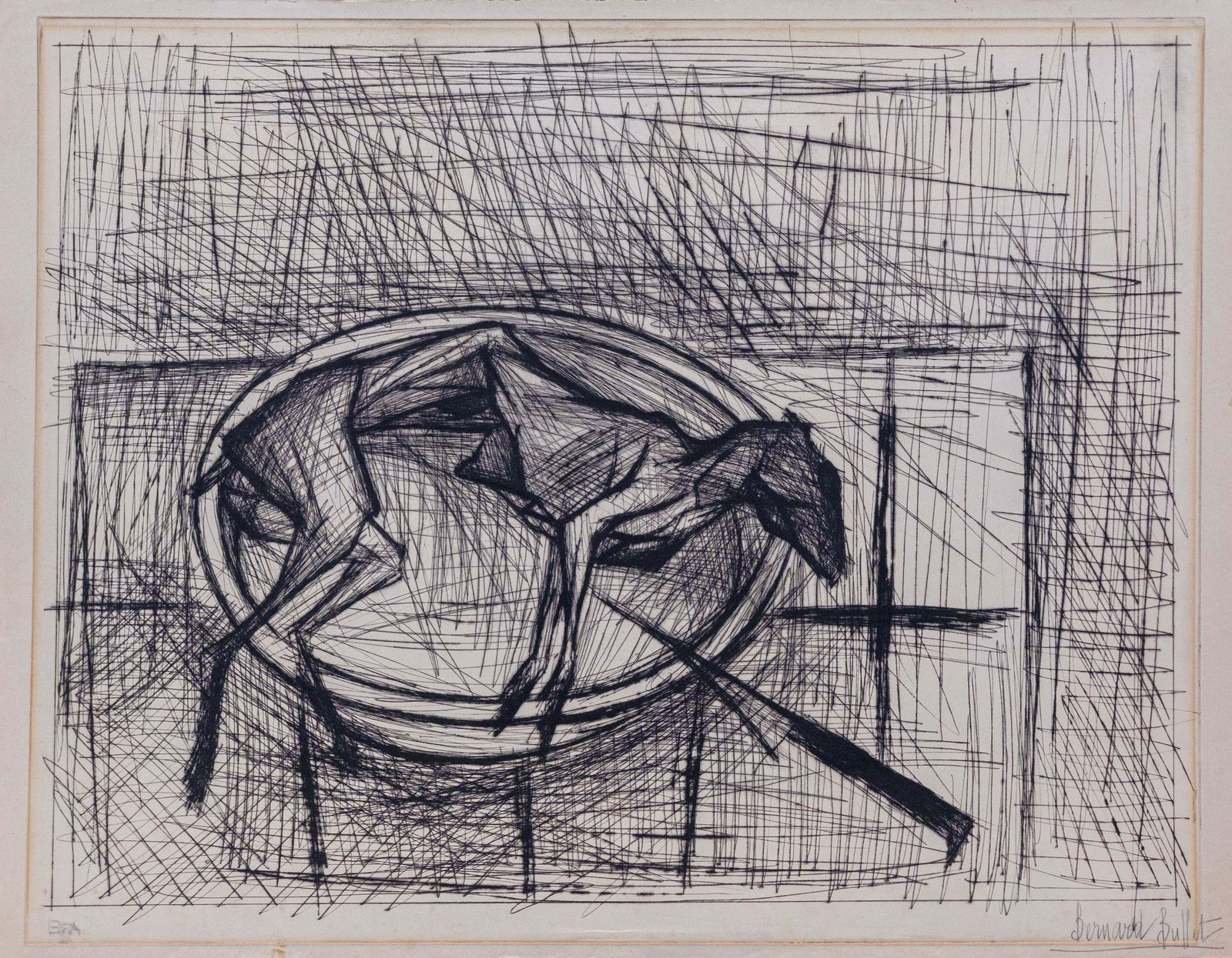 Bernard BUFFET (1928-1999) Le lapin: Bernard BUFFET (1928-1999) Le lapin Lithographieâ€¨SignÃ©e en bas Ã droite NumÃ©rotÃ©e EA en bas Ã gauche 56 x 76,5 cm