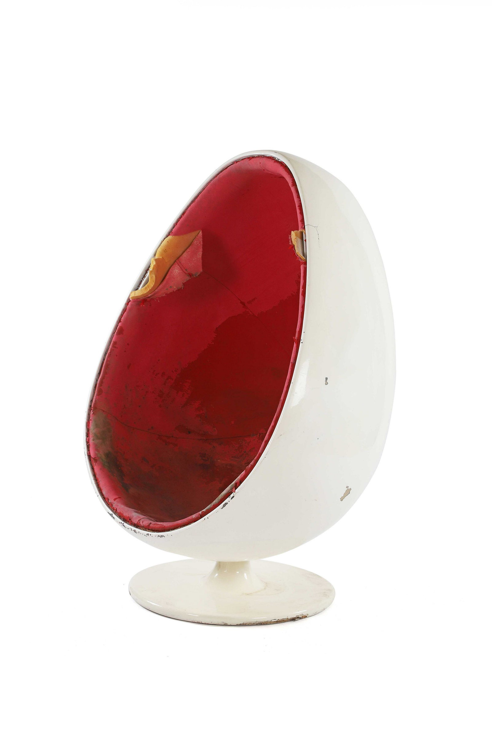 INTERIOR XX: Henrik THOR-LARSEN (1932) D’aprèsFauteuil pivotant Fibre de verre, tissu 146 x 92 x 68 cm. Circa 1970