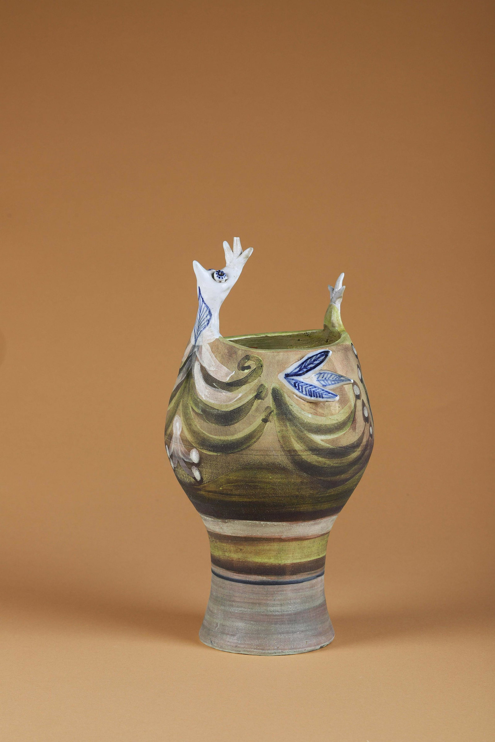 ACCOLAY (XX) Vase dit Coq Céramique Signée Accolay sur l’envers H. 31 cm. Circa 1960: ACCOLAY (XX) Vase dit Coq Céramique Signée Accolay sur l’envers H. 31 cm. Circa 1960