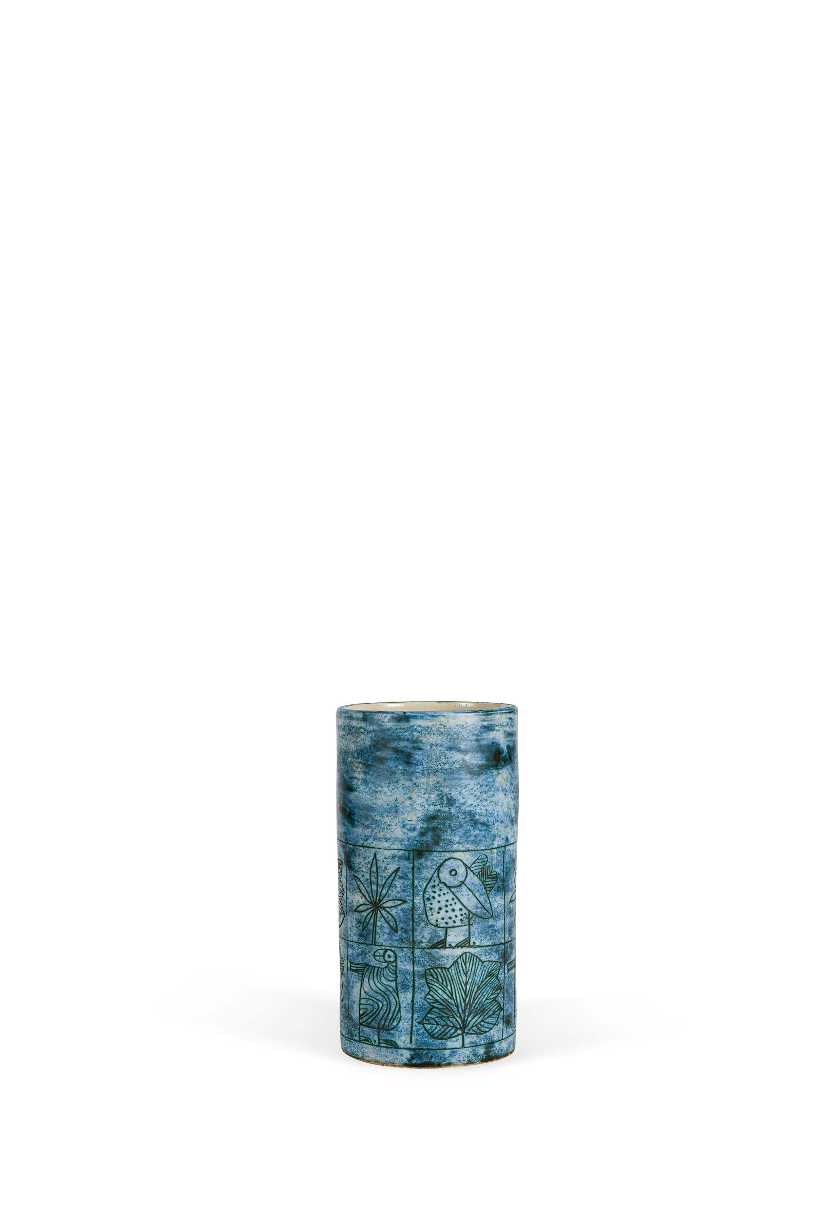Jacques BLIN (1920-1995) Vase dit rouleau Céramique Signée J. Blin sur l’envers H.: Jacques BLIN (1920-1995) Vase dit rouleau Céramique Signée J. Blin sur l’envers H. 28 cm D. 14.5 cm Circa 1960