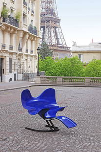 Bernard RANCILLAC (1931-2021): Fauteuil dit Eléphant Métal, polyester renforcé de fibre de verre Edition à 100 exemplaires Numéroté 000/100 116 x 137 x 144 cm. Michel Roudillon, 1985