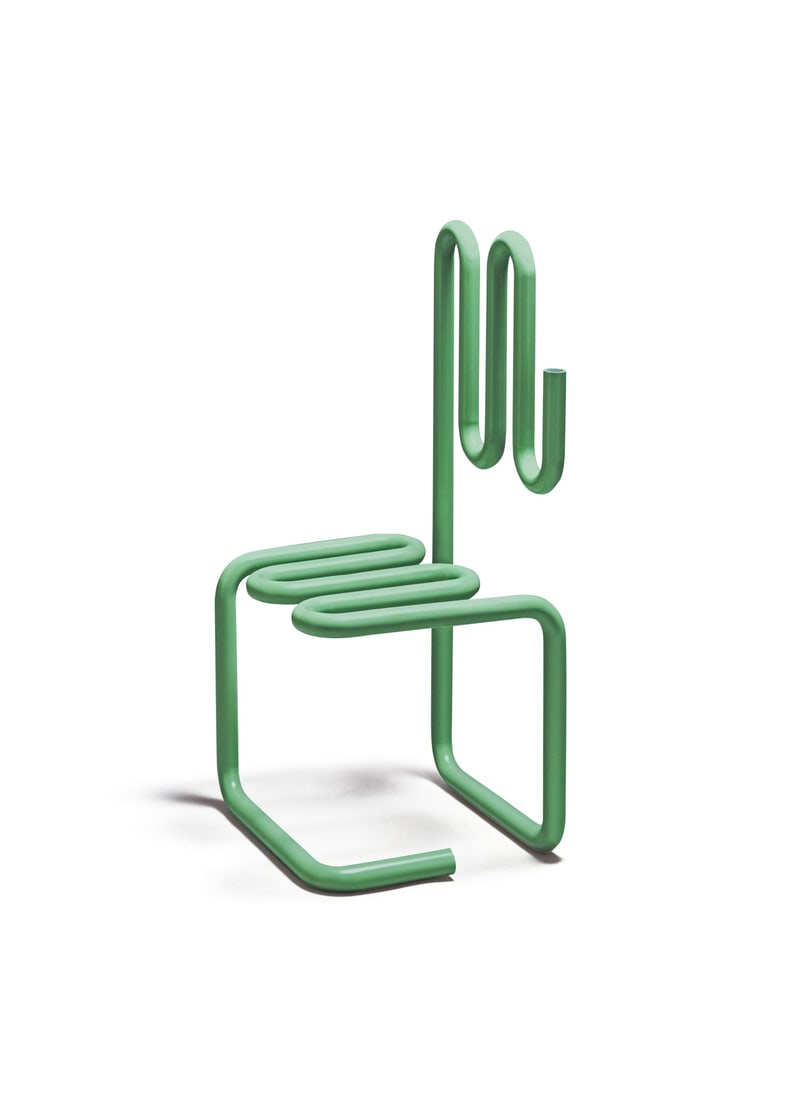 WAITING FOR IDEAS (1992) Chaise dite Slurp Aluminium laqué Edition limitée à 8 (1 of 1)