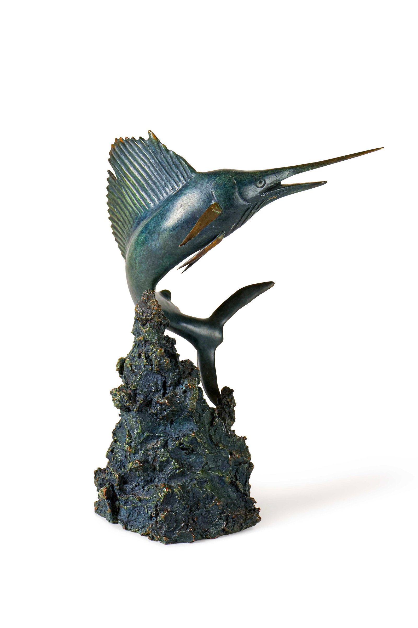 Henri REDON (né en 1944): EspadonSujet en bronze, signé et numéroté 3 sur 8Cachet de fondeurH. 20 cm (manque une nageoire)