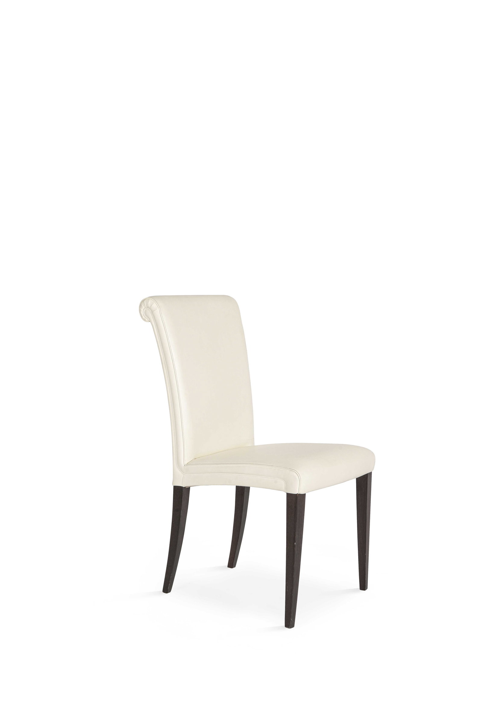 Chaise modèle Vittoria, circa 2015, à assise et dossier en cuir ivoire reposant sur quatre (1 of 1)