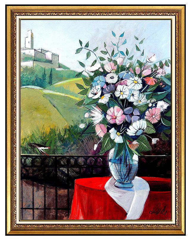 Charles LEVIER Large Original OIL On Canvas Painting: This lot includes: Gallery COA & free domestic shipping (*insurance and international shipping for an additional charge) The item up for sale is a spectacular and bold 40 x 30" original Oil Painting o