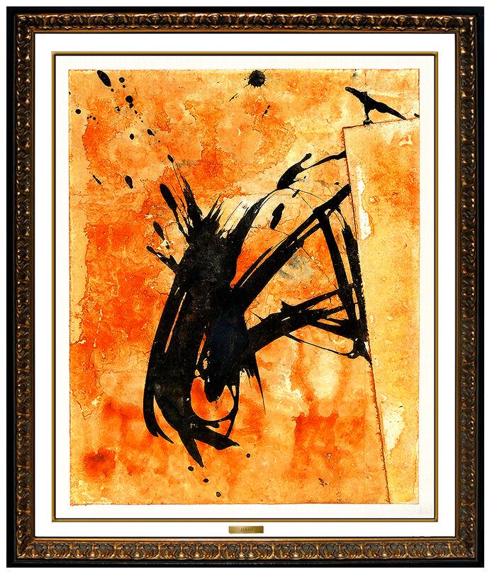 JAMALI Original Abstract Painting Pigmentation on Cork: This lot includes: Gallery COA & free domestic shipping (*insurance and international shipping for an additional charge) The item up for sale is a spectacular and bold Pigmentation Painting on Cork by