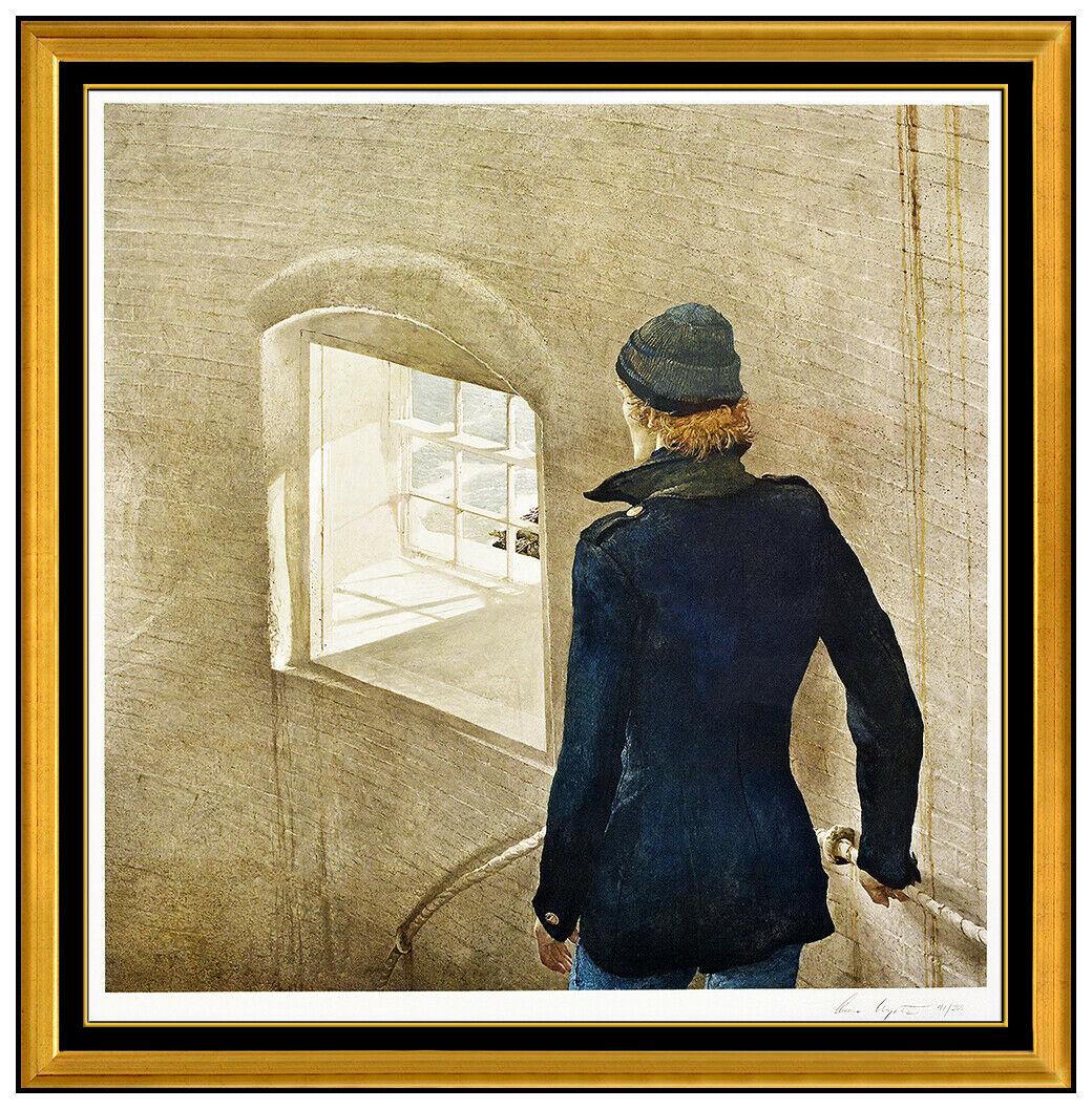 Andrew Wyeth Color Collotype The Reefer Signed Art: This lot includes: Gallery COA & free domestic shipping (*insurance and international shipping for an additional charge) Up for sale here we have a collotype in color by Andrew Wyeth, titled "The Reef