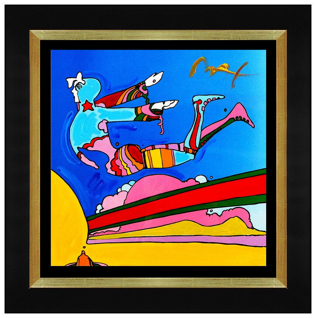 Peter Max Comic Flyer Runner Acrylic Painting Art (1 of 4)