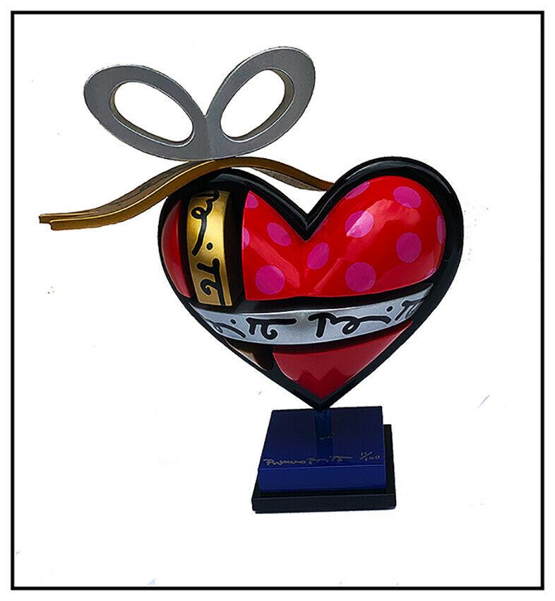 Romero Britto Heart Sculpture Original Painting (1 of 4)