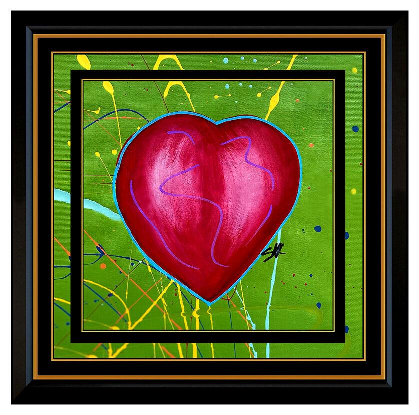 Steve Kaufman Original Painting On Canvas Heart (1 of 4)