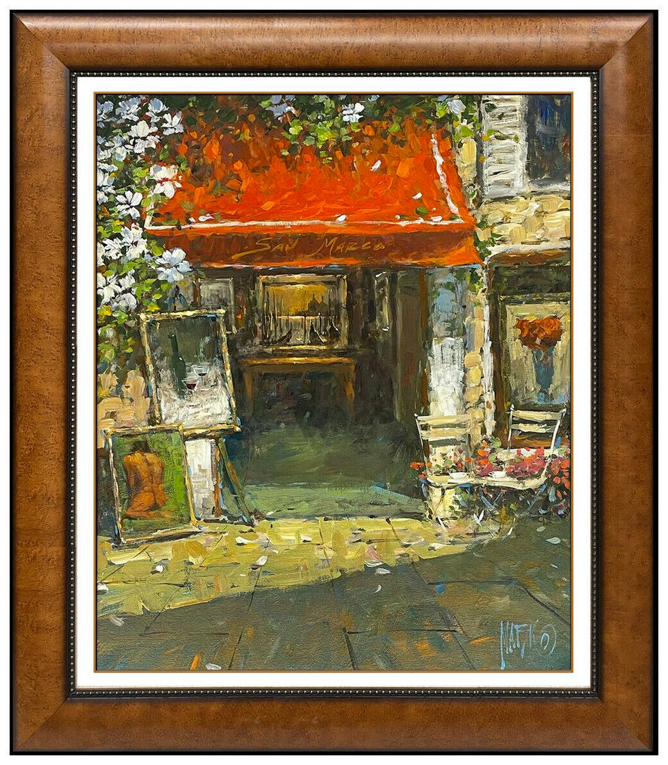 Marko Mavrovich Original Cityscape Painting On Canvas: This lot includes:Gallery COA & free domestic shipping (*insurance and international shipping for an additional charge)Artist: Marko MavrovichTitle: Gallery San MarcoMedium: Oil On CanvasSize: 24" x 2