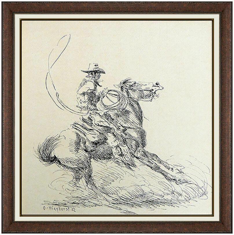 Olaf Wieghorst Orignila Western Cowboy Horse Drawing (1 of 4)