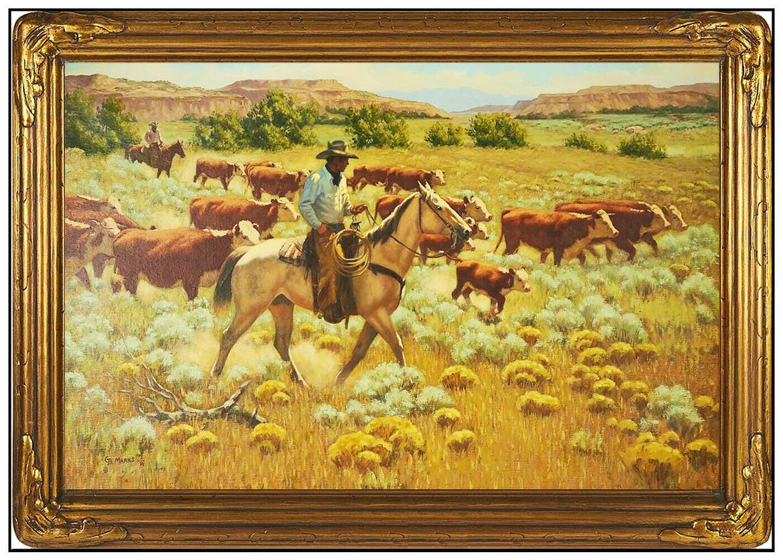 George B Marks Original Westner Landscape Oil Painting (1 of 5)