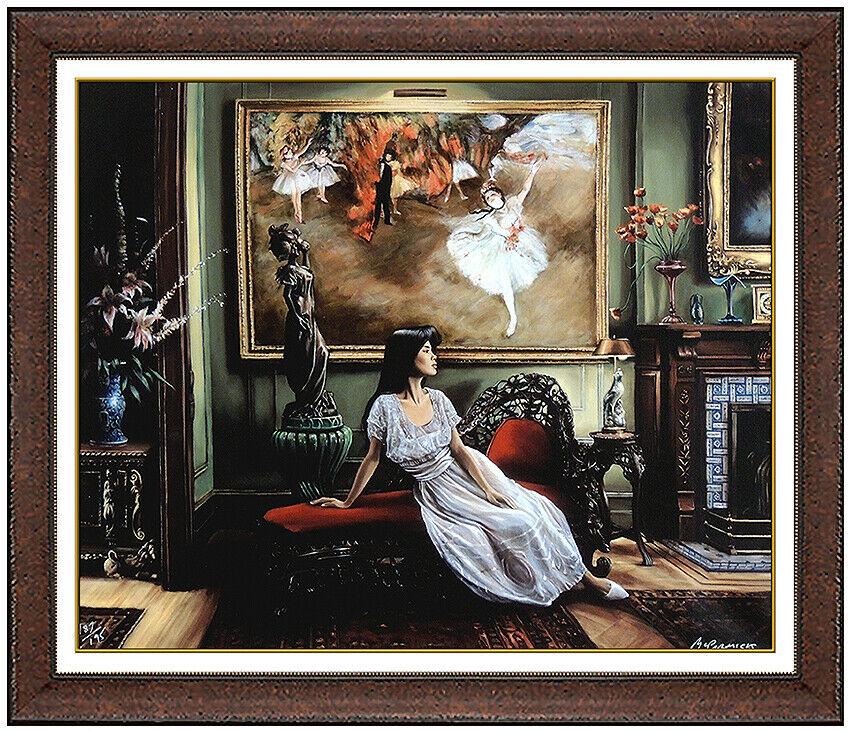 Harry Mccormick Suzi With Degas Original Giclee On Canvas Signed Portrait Art (1 of 4)