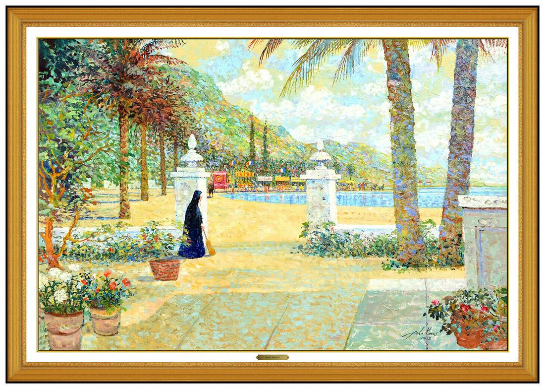 John Morris Original Painting Oil On Canvas Signed French Landscape Framed Art (1 of 7)