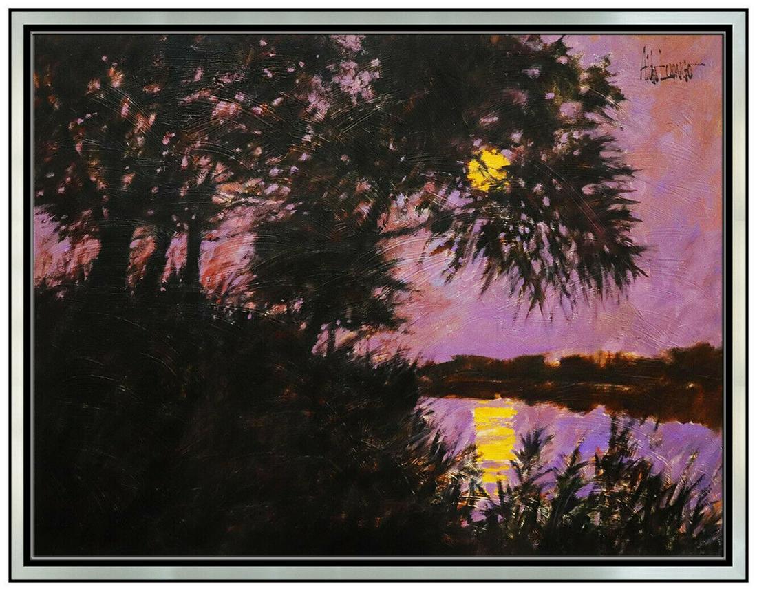 Aldo Luongo Original Painting Oil On Canvas Signed Large Landscape Framed Art (1 of 5)