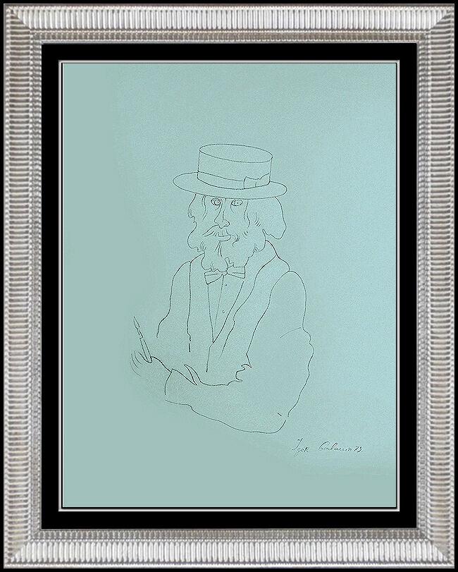 Igor Galanin Original Drawing Hand Signed Artwork Authentic Self Portrait Rare (1 of 4)