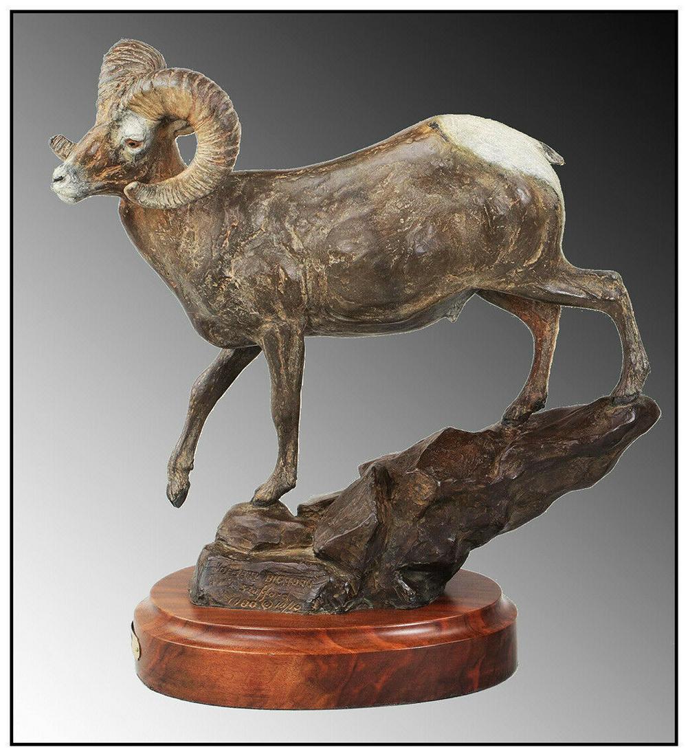 James Stafford Original Bronze Sculpture Desert Bighorn Sheep Signed Animal Art (1 of 3)