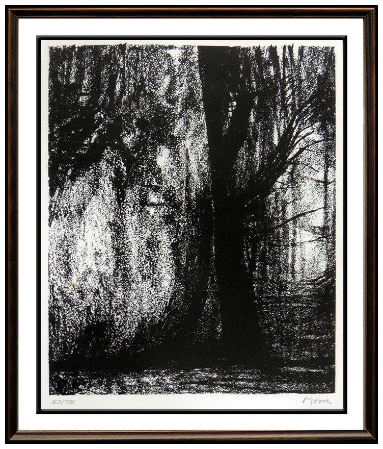 Henry Moore Original Lithograph Hand Signed Abstract The Forest Landscape Art (1 of 5)
