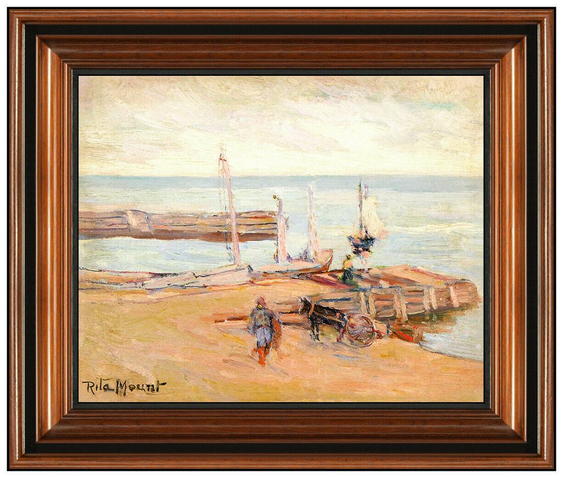 Rita Mount Original Oil Painting On Board Signed Canadian Landscape Framed Art (1 of 4)