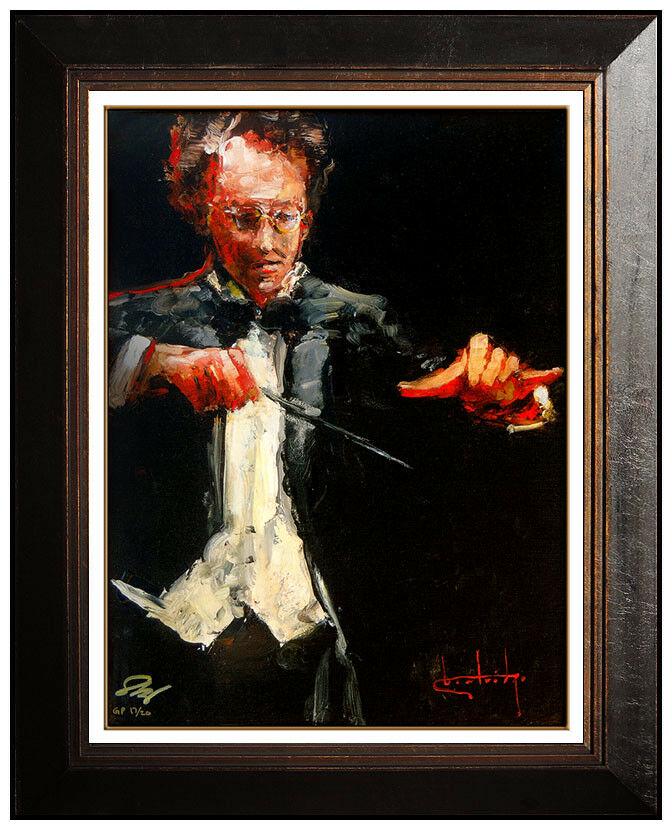 Stephen Shortridge Hand Embellished Giclee On Canvas The Conductor Signed Actor (1 of 5)