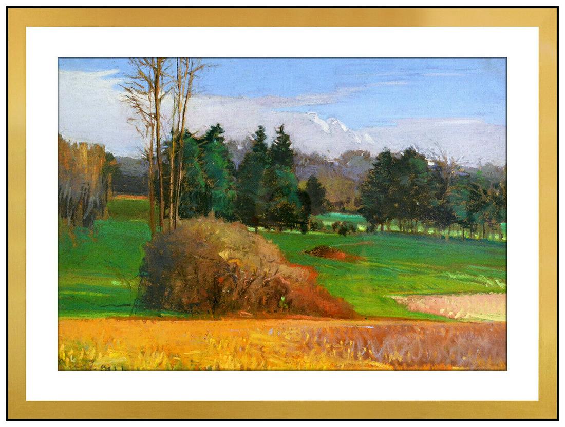 Charles Basham Original Painting Signed Pastel Rural Mountain Landscape Artwork (1 of 4)