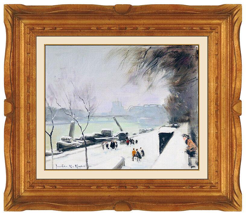 Jules R Herve Painting Original Oil On Canvas Paris Cityscape Signed French Art (1 of 5)