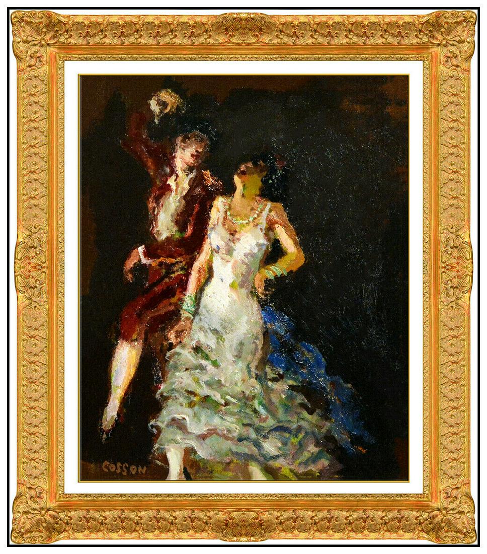 Jean Louis Marcel Cosson Original Painting Oil On Board Signed Dancers Framed (1 of 4)