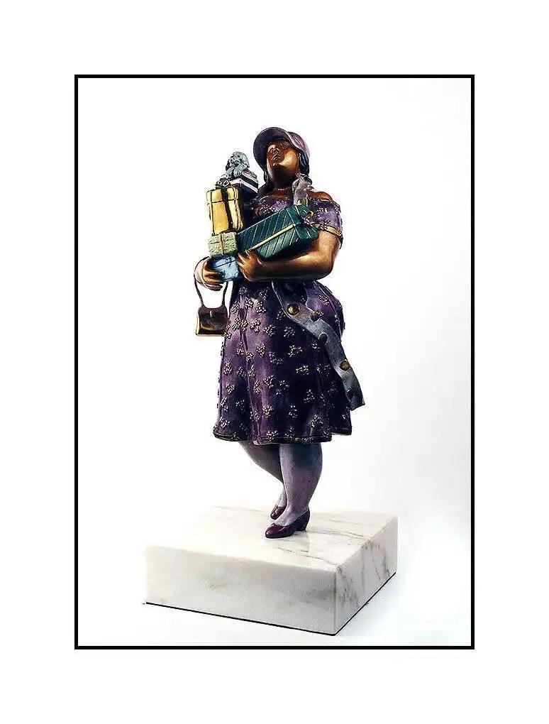 Hiro Yamagata Shopper Bronze Sculpture Female Figurative Art (1 of 6)